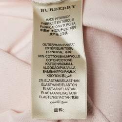Pre Owned Burberry Brit Pink Cotton Pique Polo T-Shirt XS
