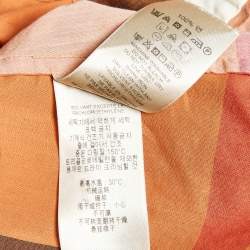 Pre Owned Burberry Brit Orange Nova Checks Cotton Shirt L