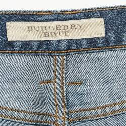 Burberry Brit Blue Denim Relax Skinny Fit Jeans S Waist 26"