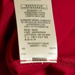 Burberry Brit Red Jersey Crew Neck T-Shirt XS