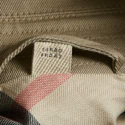 Burberry Brit Beige Gabardine Cotton Short Trench Coat M