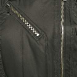 Pre Owned Burberry Brit Black Synthetic Detachable Fur Collar-Cuff Zip-Up Jacket M