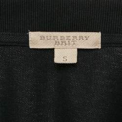 Pre Owned Burberry Brit Black Cotton Pique Polo T-Shirt S