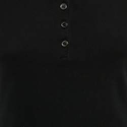 Pre Owned Burberry Brit Black Cotton Pique Polo T-Shirt S