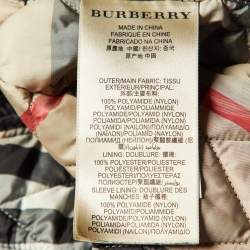 Pre Owned Burberry Brit Black Nylon Quilted Finsbridge Coat XL