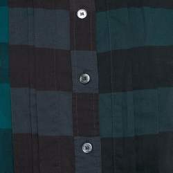 Burberry Brit Multicolor Nova Check Cotton Pleated Shirt S
