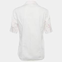 Burberry Light Pink Cotton Button Front Blouse S