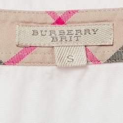 Burberry Light Pink Cotton Button Front Blouse S