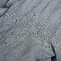 Burberry Brit Grey Pinstripe Button Front Blouse S