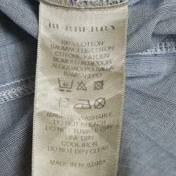 Burberry Brit Grey Pinstripe Button Front Blouse S