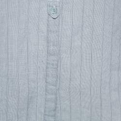 Burberry Brit Grey Pinstripe Button Front Blouse S