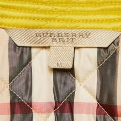 Pre Owned Burberry Brit Yellow Nylon Quilted Jacket M