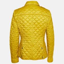 Pre Owned Burberry Brit Yellow Nylon Quilted Jacket M