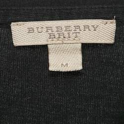 Burberry Brit Black Checks Cuff Jersey T-Shirt M