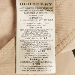 Pre Owned Burberry Brit Beige Cotton Double Breasted Trench Coat M