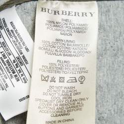 Pre Owned Burberry Brit Green Nylon Quilted Jacket M