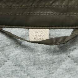 Pre Owned Burberry Brit Green Nylon Quilted Jacket M