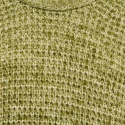 Pre Owned Burberry Brit Green Cable Knit Crewneck Sweater M