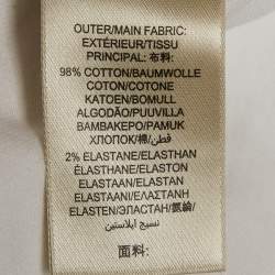 Pre Owned Burberry Brit White Pique Cotton Polo T-Shirt XS