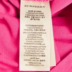 Burberry Brit Pink Cotton Pique Polo T-Shirt XS