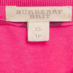 Burberry Brit Pink Cotton Pique Polo T-Shirt XS