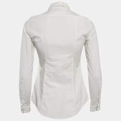 Burberry Brit White Stretch Cotton Long Sleeve Shirt XS