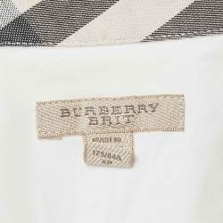 Burberry Brit White Stretch Cotton Long Sleeve Shirt XS