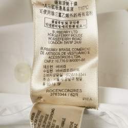 Burberry Brit White Stretch Cotton Long Sleeve Shirt XS