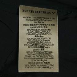 مملوكة مسبقًا Burberry Brit Black Wool Rib Collar Trim Jacket XS