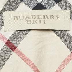 مملوكة مسبقًا Burberry Brit Black Wool Rib Collar Trim Jacket XS