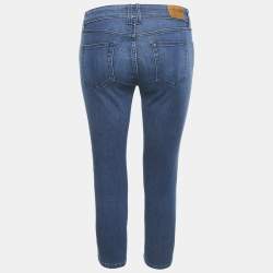 Burberry Brit Blue Denim Skinny Cropped Jeans S Waist 27"