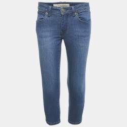 Burberry Brit Blue Denim Skinny Cropped Jeans S Waist 27"