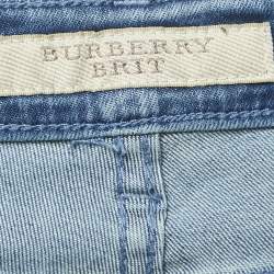 Burberry Brit Blue Faded Denim Skinny Jeans S Waist 26"