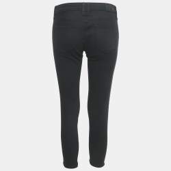 Pre Owned Burberry Brit Black Denim Skinny Cropped Jeans S Waist 27"