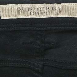 Pre Owned Burberry Brit Black Denim Skinny Cropped Jeans S Waist 27"