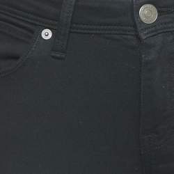 Pre Owned Burberry Brit Black Denim Skinny Cropped Jeans S Waist 27"