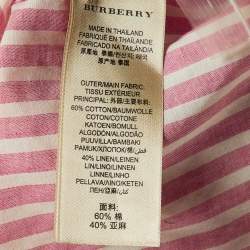 Burberry Brit Pink Striped Cotton & Linen Shirt L