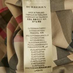 مملوكة مسبقًا قميص بربري قطن بيج كارو بأزرار أمامية مقاس كبير - لارج