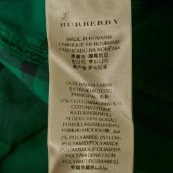 Pre Owned Burberry Brit Green Nova Check Cotton Shirt S