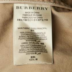 Pre Owned Burberry Brit Light Brown Cotton Belted Trench Jacket S