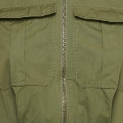 Pre Owned Burberry Brit Olive-Green Cotton Blend Mini Dress S