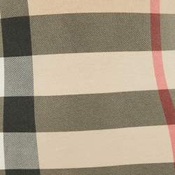 Pre Owned Burberry Brit Light Beige Giant Check Cotton Knit Top XS