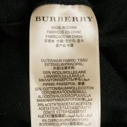 Pre Owned Burberry Brit Black Wool Short Dress M