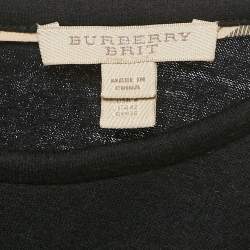 Pre Owned Burberry Brit Black Wool Short Dress M