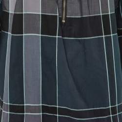 Pre Owned Burberry Brit Grey Checked Cotton Tunic L