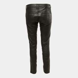 Pre Owned Burberry Brit Black Coated Denim Skinny Leg Jeans M/Waist 30"