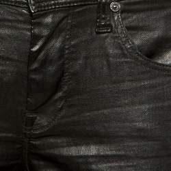 Pre Owned Burberry Brit Black Coated Denim Skinny Leg Jeans M/Waist 30"