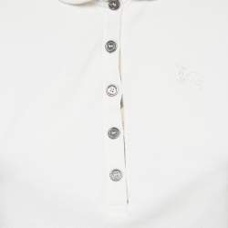 Pre Owned Burberry Brit White Cotton Pique Polo T-Shirt M