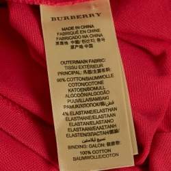 Pre Owned Burberry Brit Pink Cotton Pique Polo T-Shirt XS