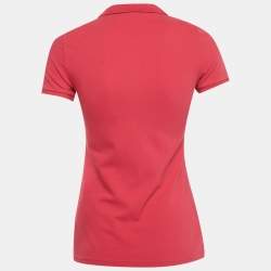 Pre Owned Burberry Brit Pink Cotton Pique Polo T-Shirt XS